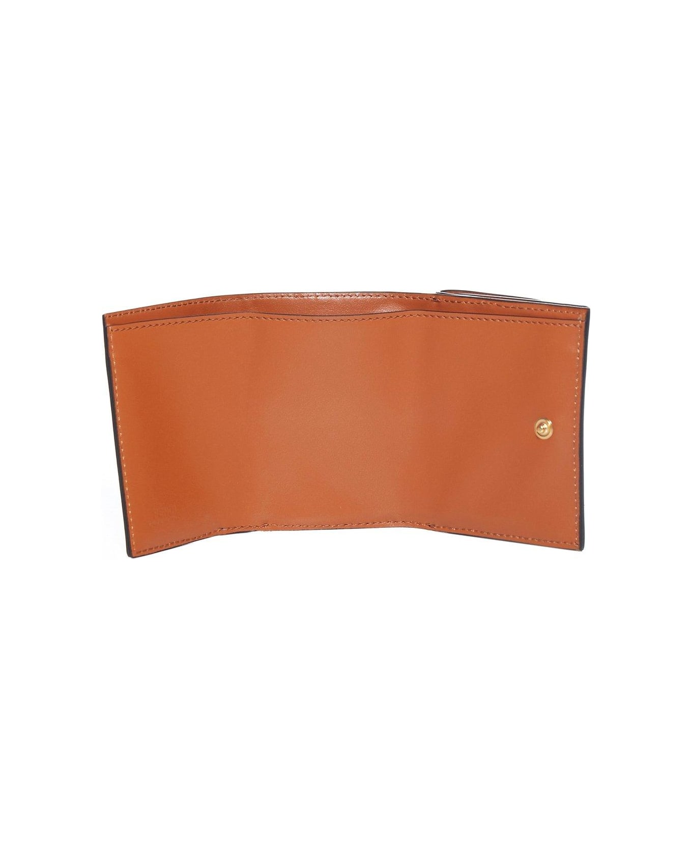 Fendi Roma Micro Trifold Wallet - Leather, gold