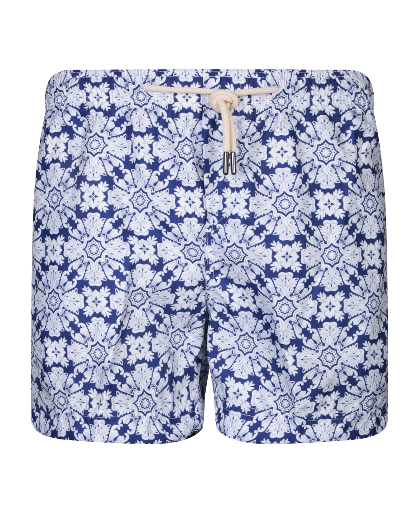 Peninsula Swimwear Floral Pattern Swim Shorts White/blue - Blue