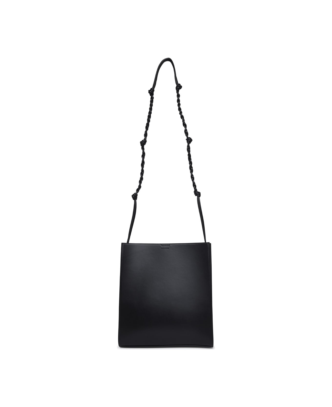Jil Sander Medium Tangle Bag In Black Leather - Black