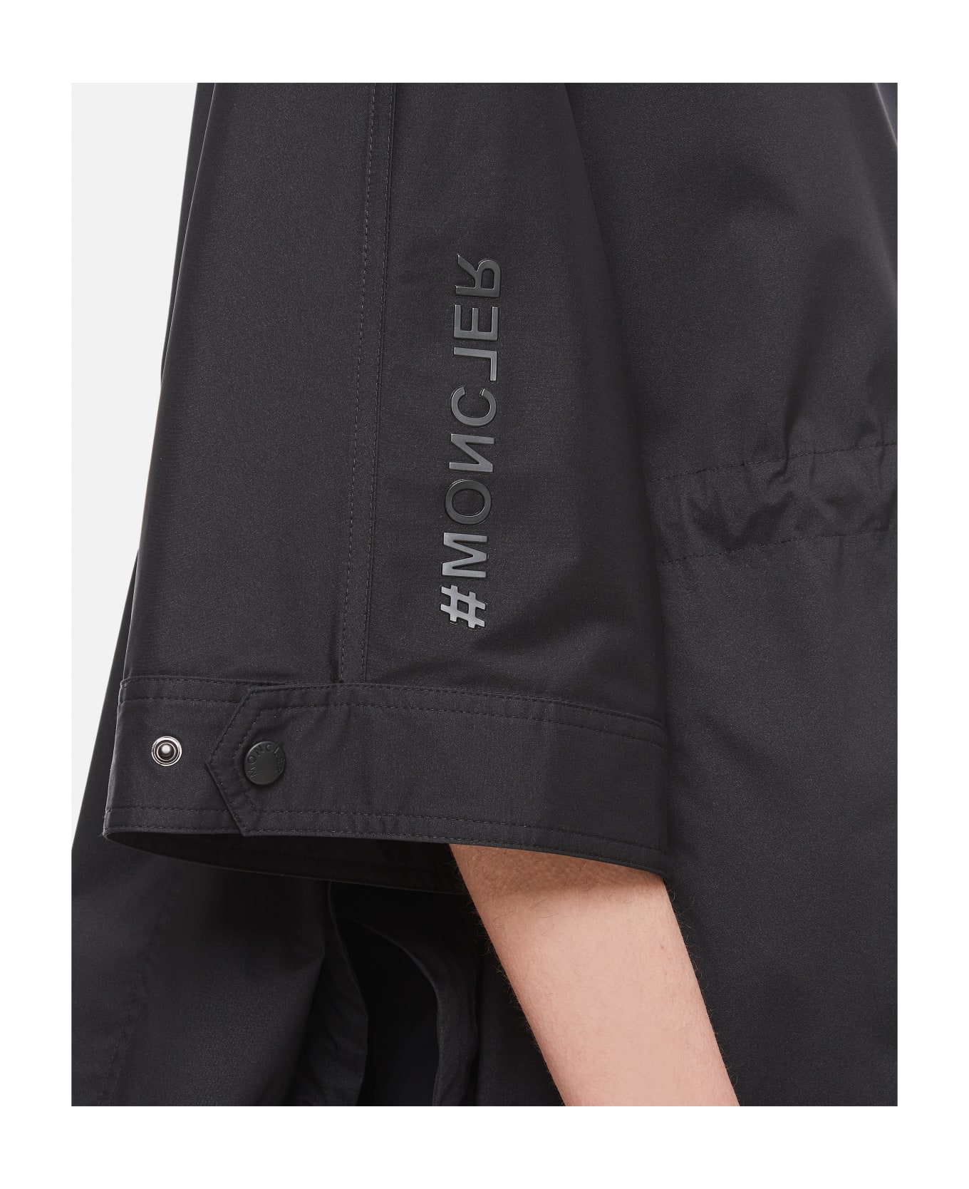 Moncler Grenoble Black Vorassay Raincoat - Nero