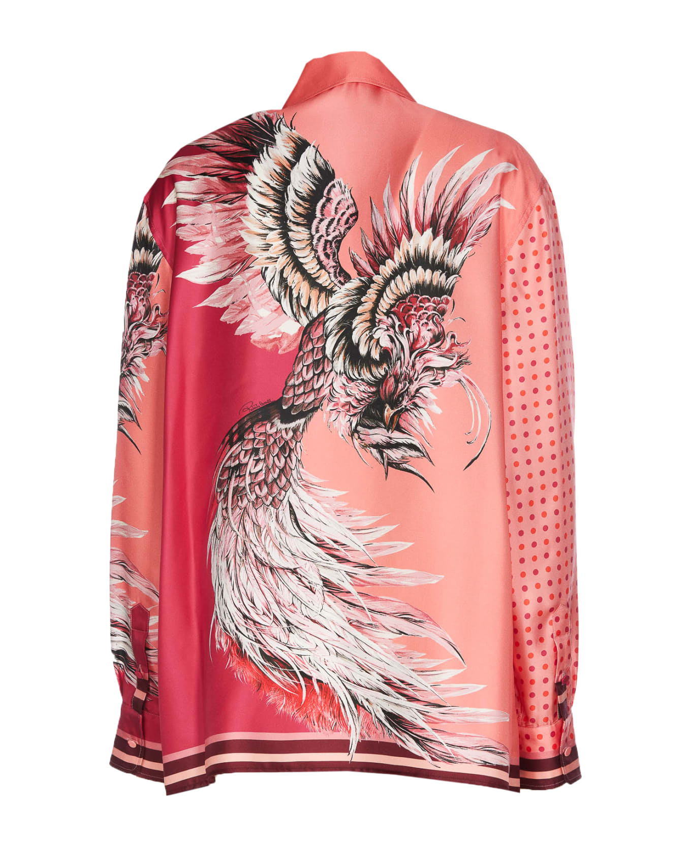 Roberto Cavalli Bird Patchwork Shirt - Fuchsia