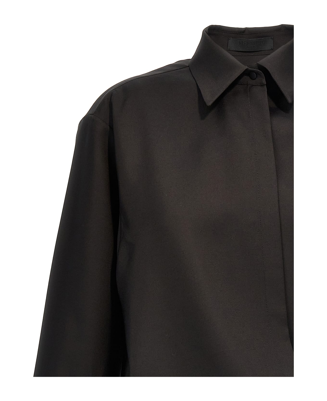 Valentino Garavani Valentino Techno Light Wool Shirt - Black  