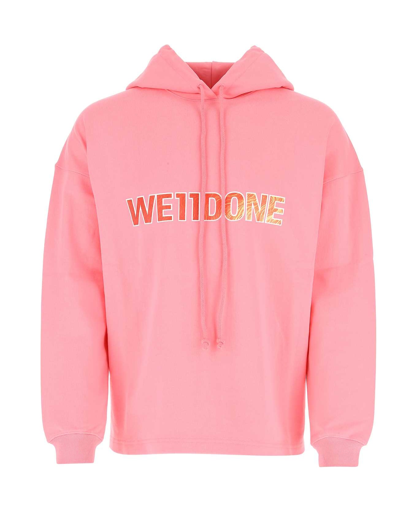 WE11 DONE Pink Cotton Sweatshirt - PINK フリース