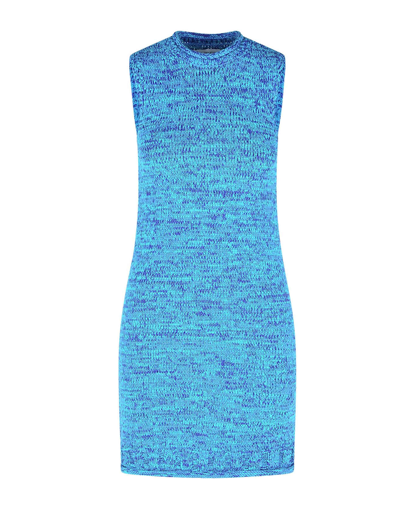 J.W. Anderson 
space Dye
 Cotton Blend Dress - AQUA