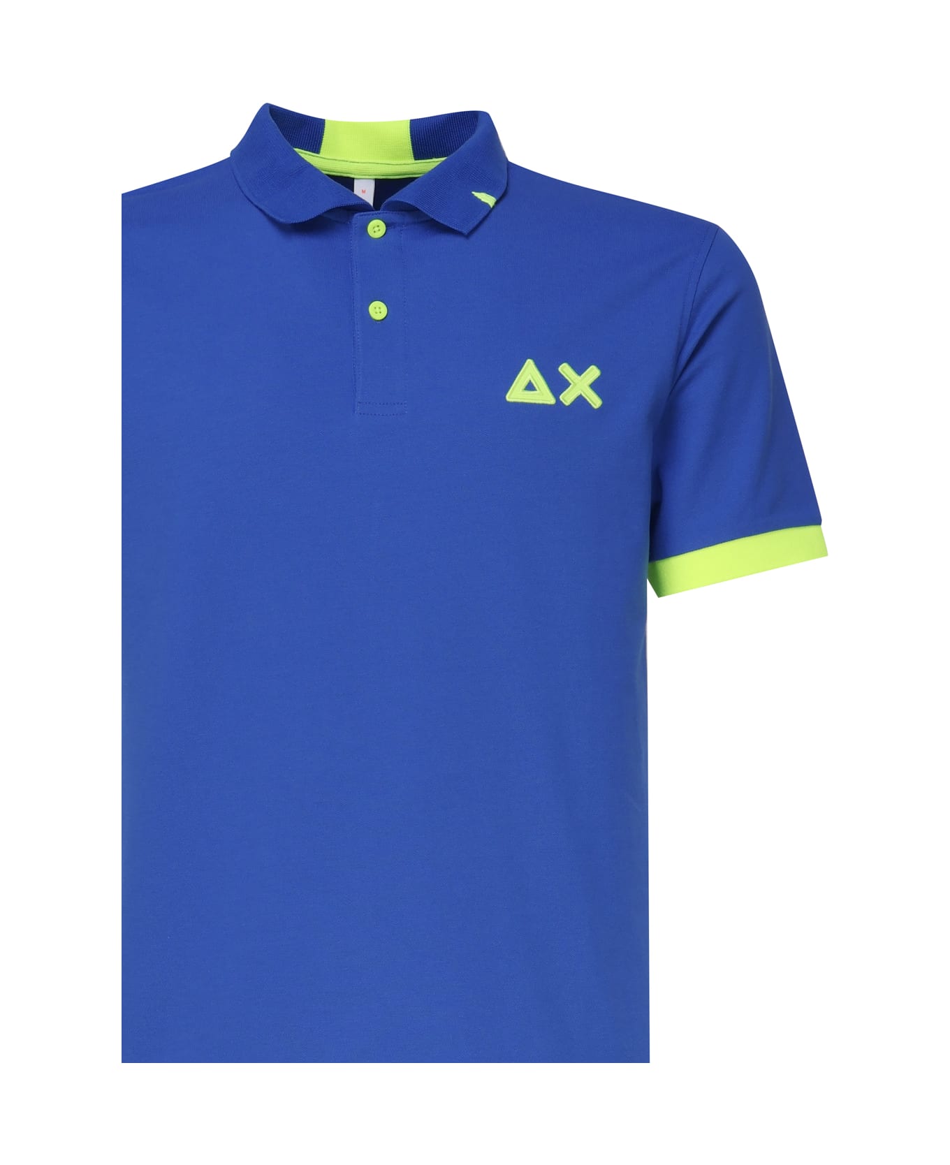 Sun 68 Polo T-shirt With Front Logo - Royal