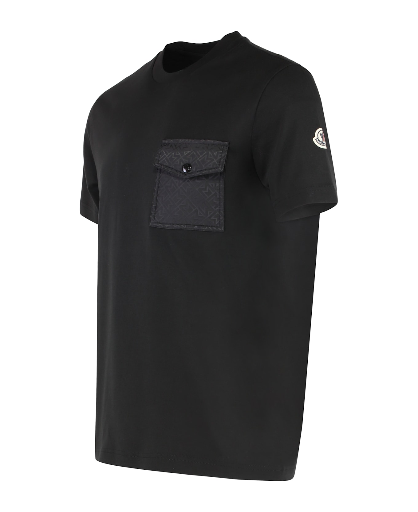 Moncler Logo Cotton T-shirt - black
