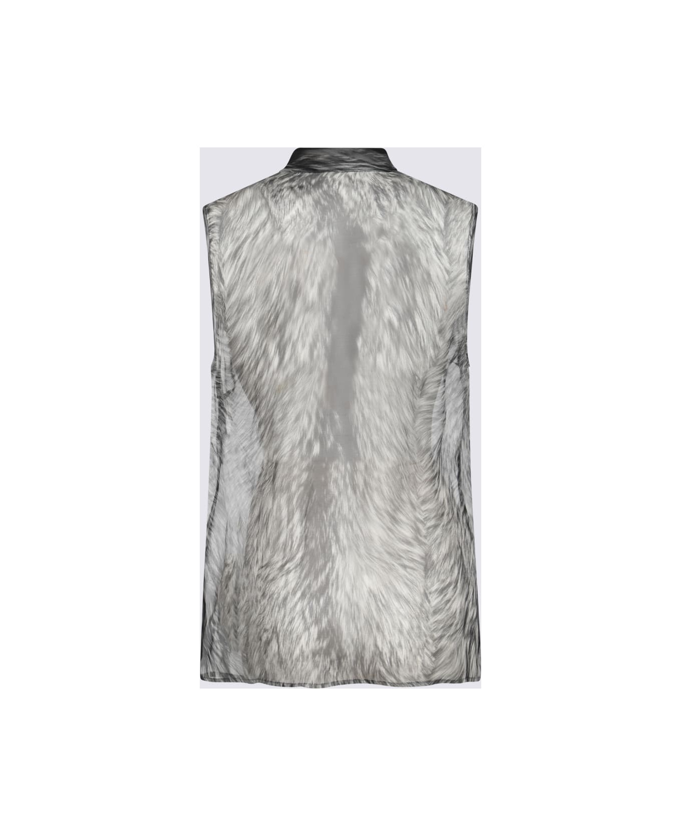 Dolce & Gabbana Black And White Silk Top - PELLICCIA F.DO GRIGIO