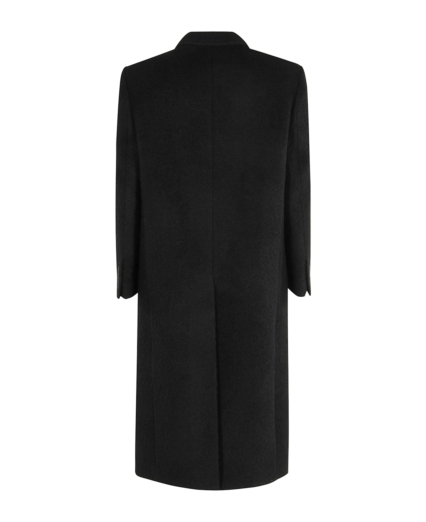 Dunst Unisex 2-way 3 Button Boucle Wool Coat - Bk Black