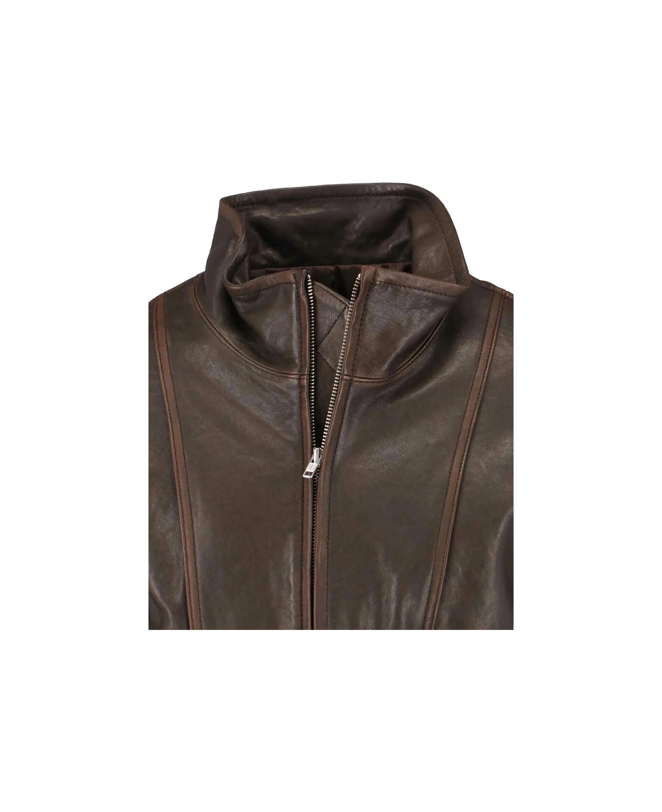 Dunst Leather Outerwear - BROWN