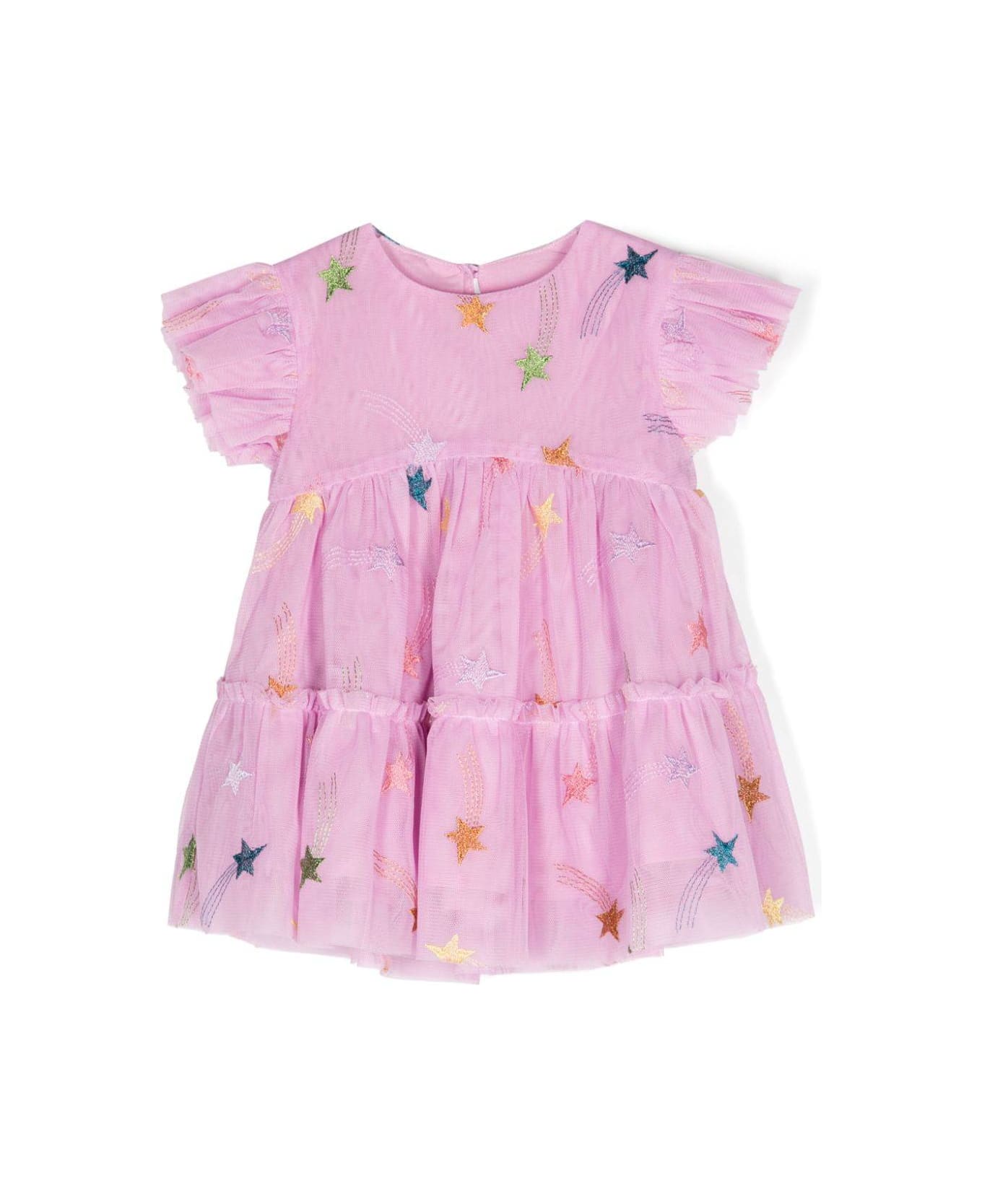 Stella McCartney Kids Abito Con Ricamo - Pink