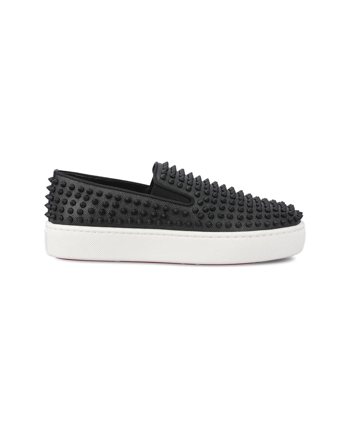 Christian Louboutin Spikeboat Slip-on Sneakers - Black