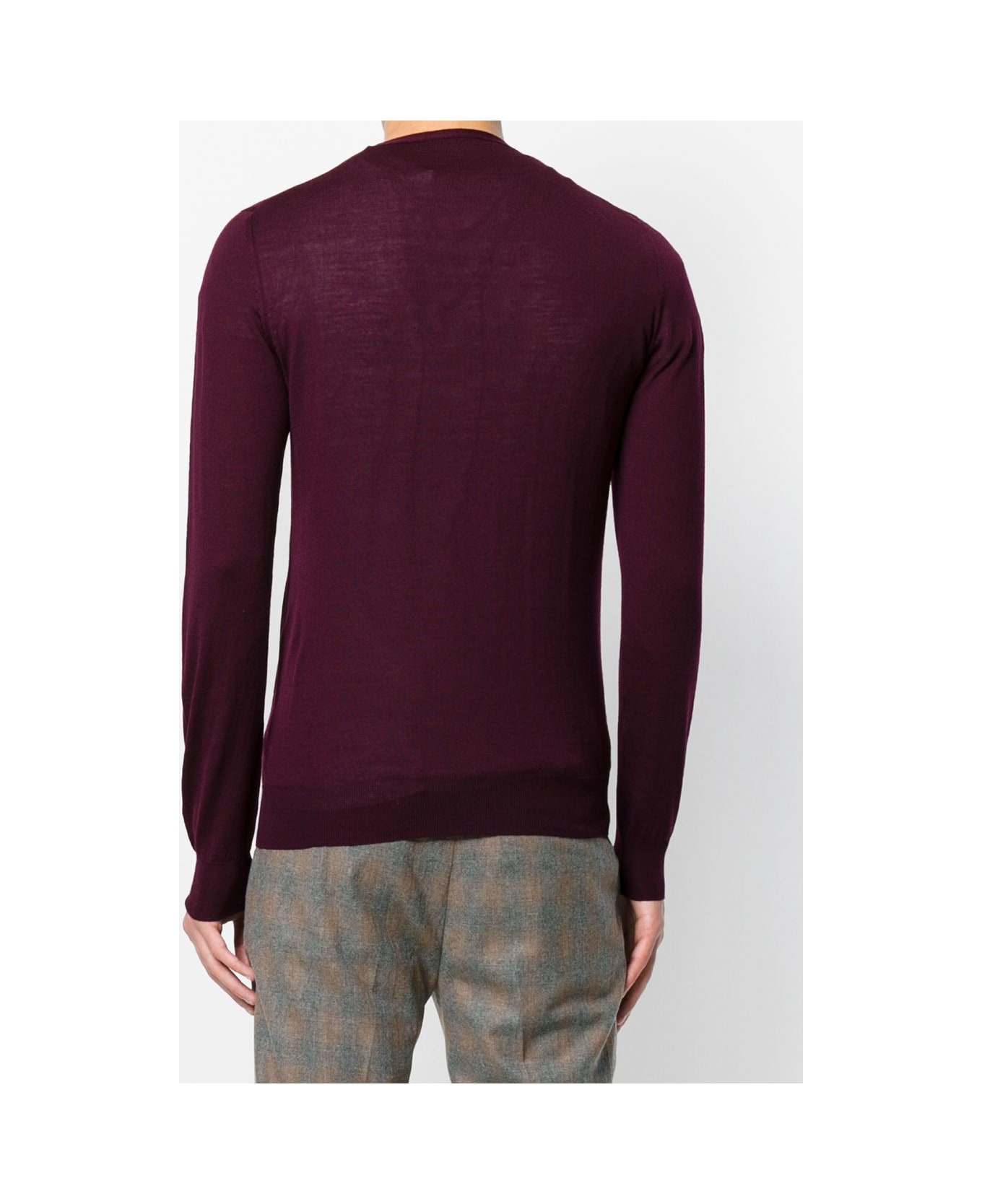 Paolo Pecora Wool Crewneck Sweater - Purple