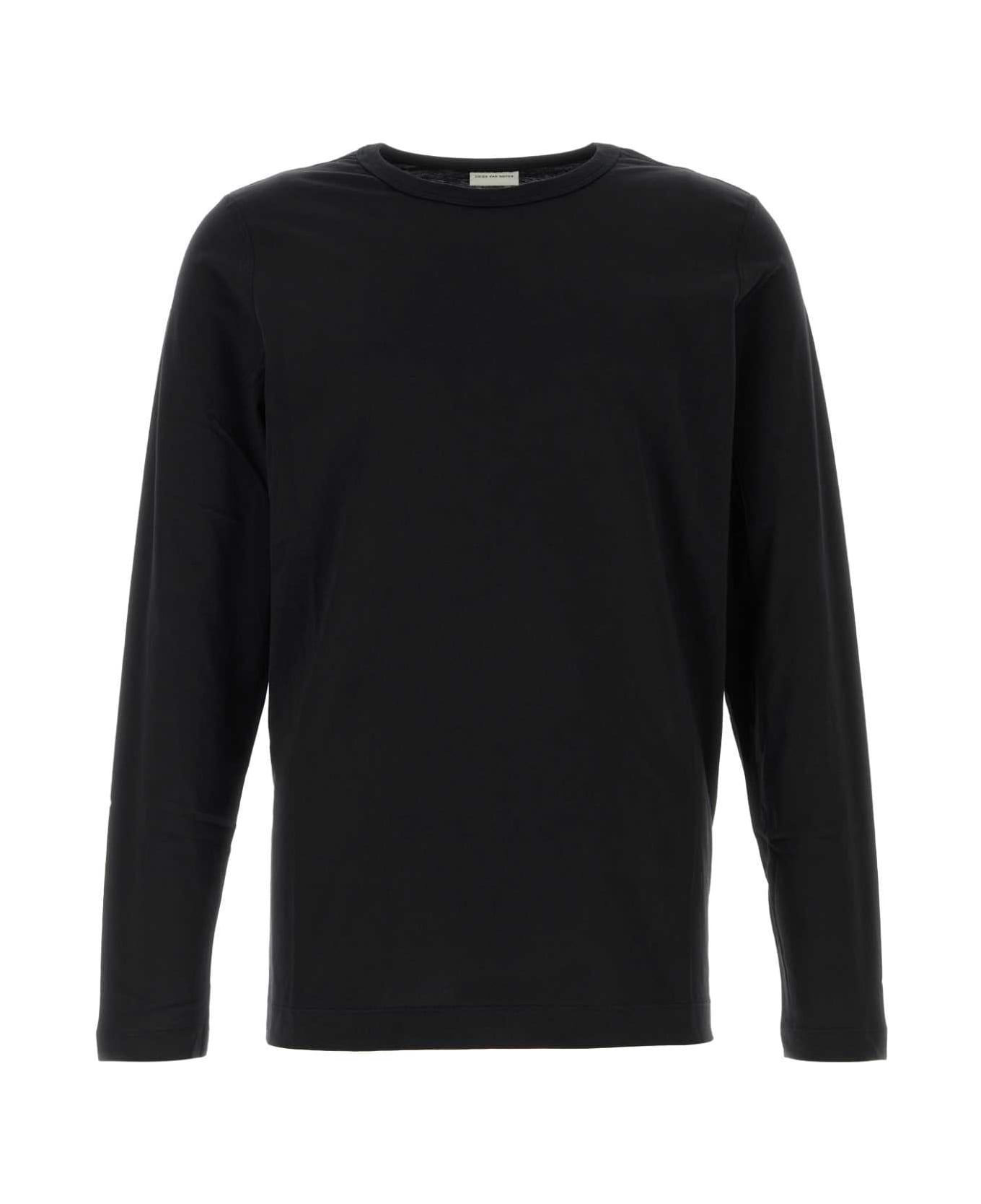 Dries Van Noten Black Cotton Hubbot T-shirt - Black