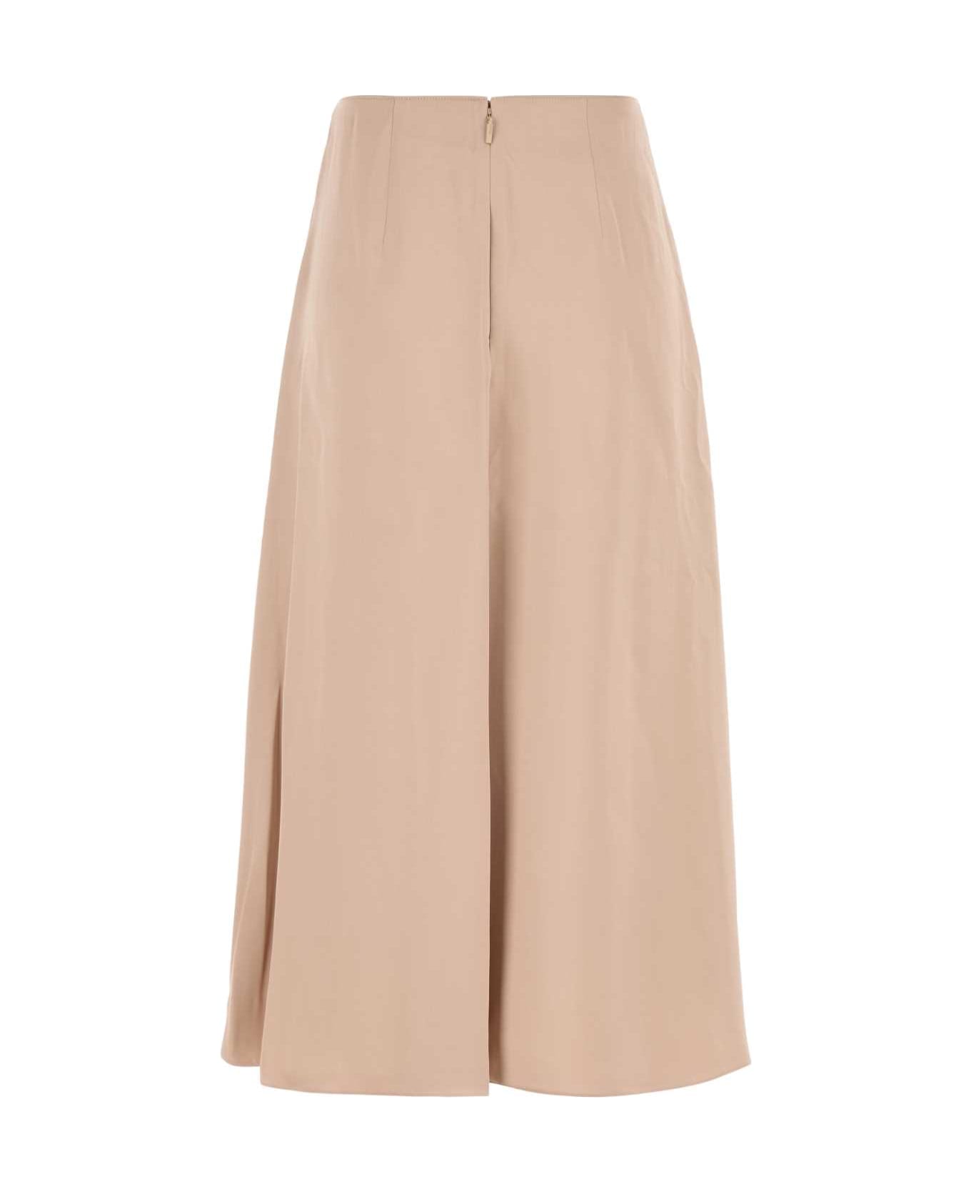 Fendi Beige Silk Skirt - CHAMPAGNE PINK