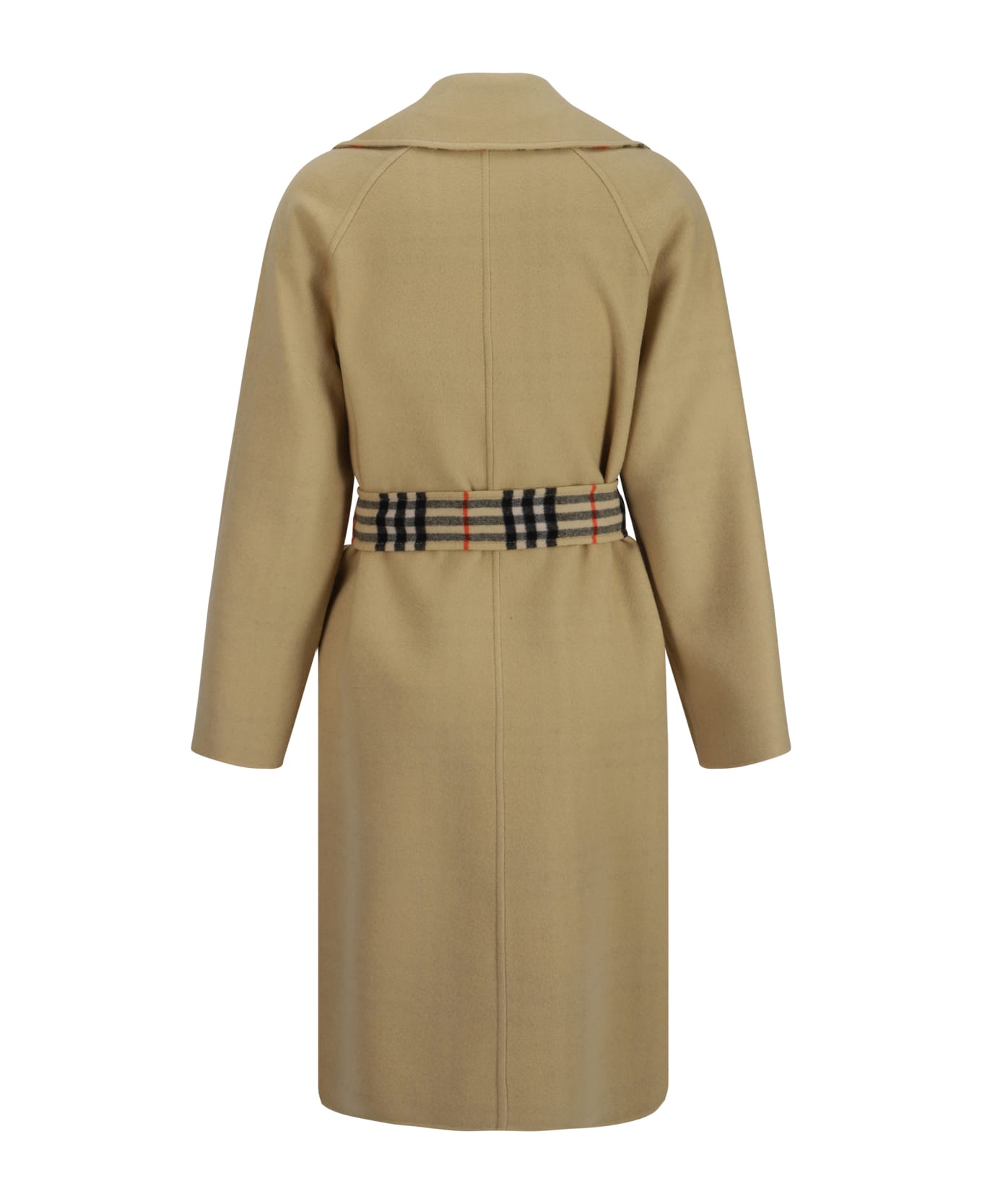 Burberry Breasted Reversible Coat - Flax