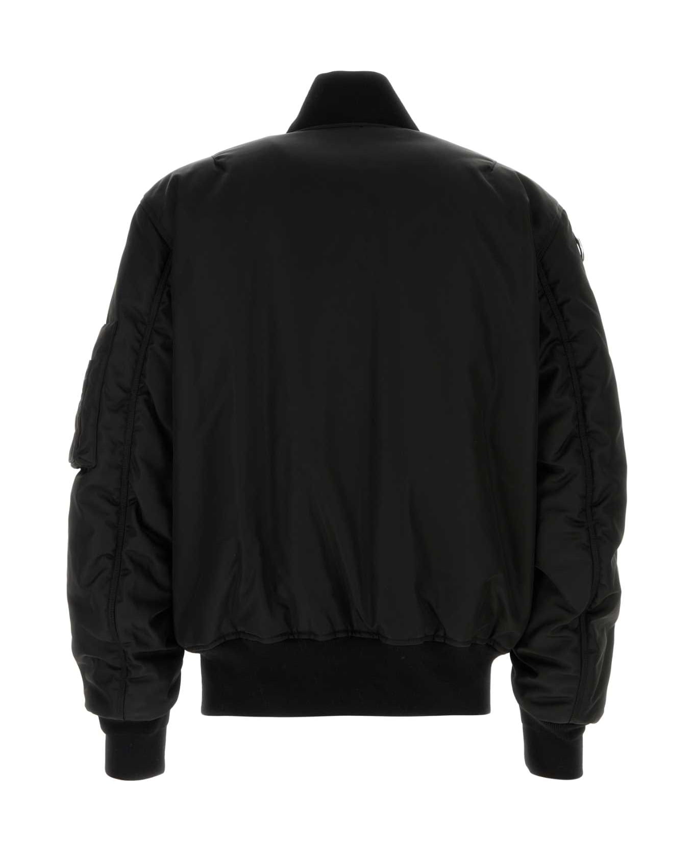 Gucci Black Nylon Bomber Jacket - BLK