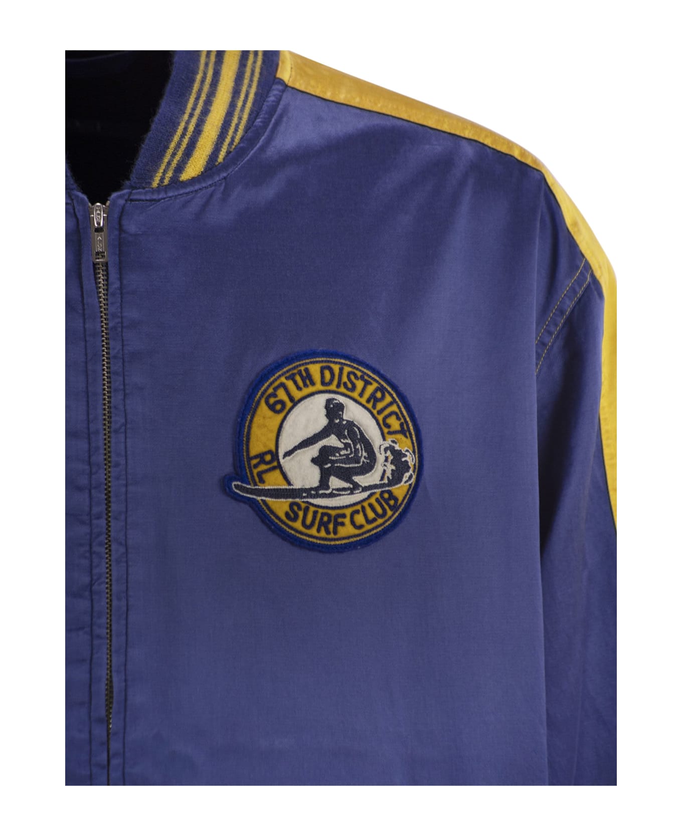 Polo Ralph Lauren Surf-themed Letterman Jacket - Blue
