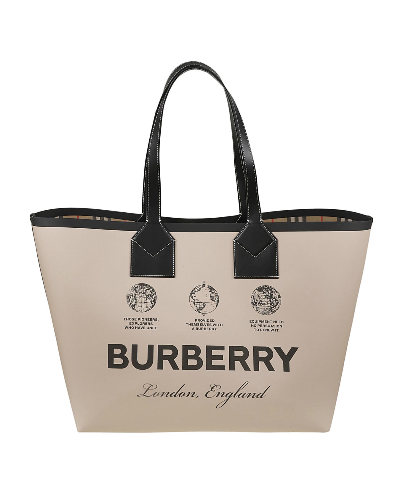 Burberry Large Heritage Tote - Beige