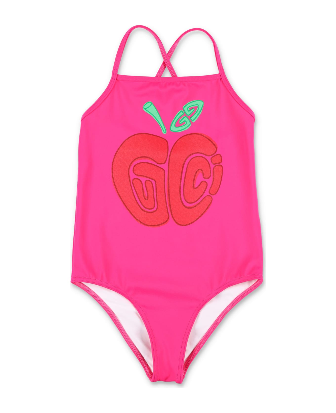Gucci Gg Apple Swimsuit - Fuchsia