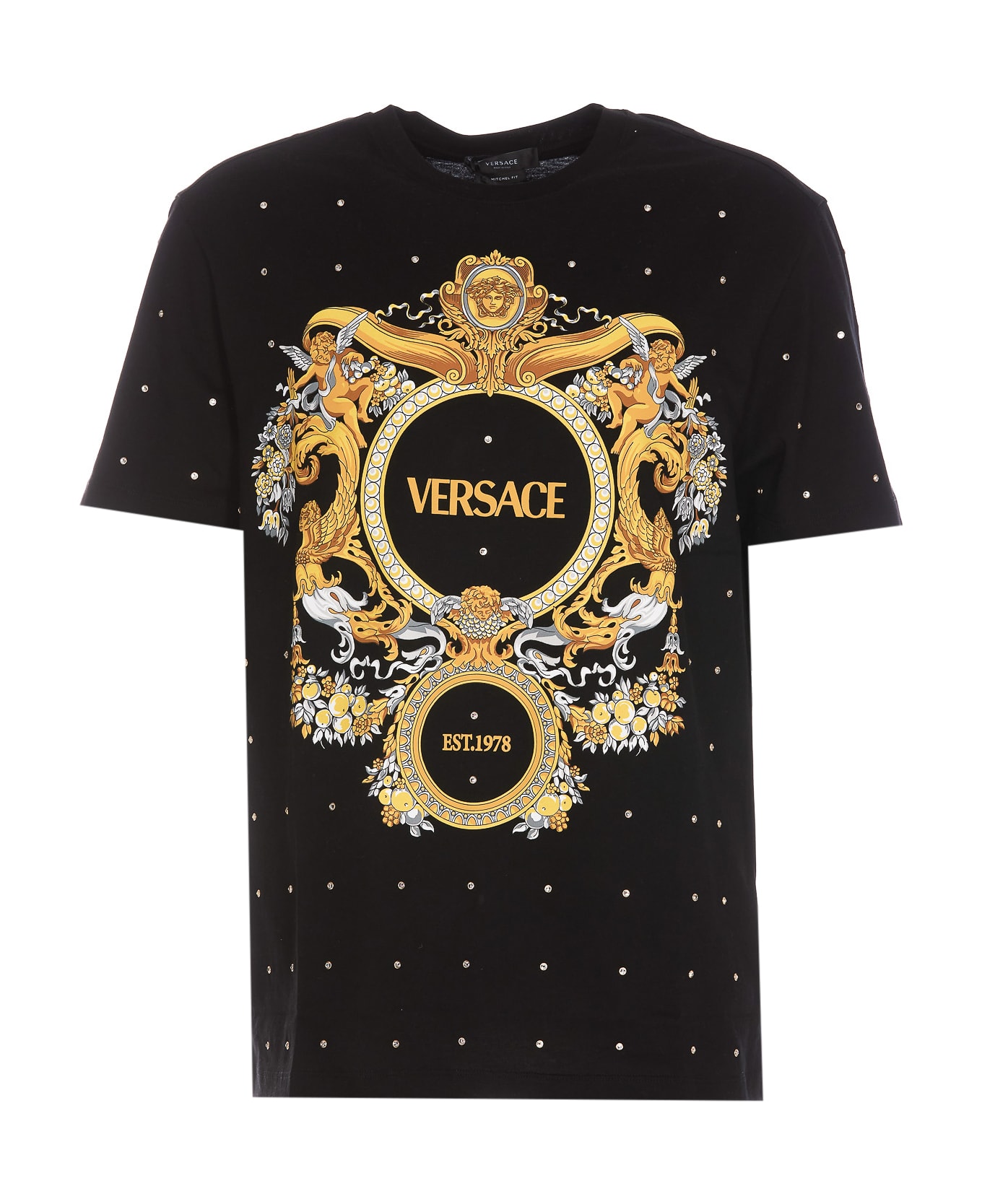 Versace Baroque Crystals T-shirt - Black