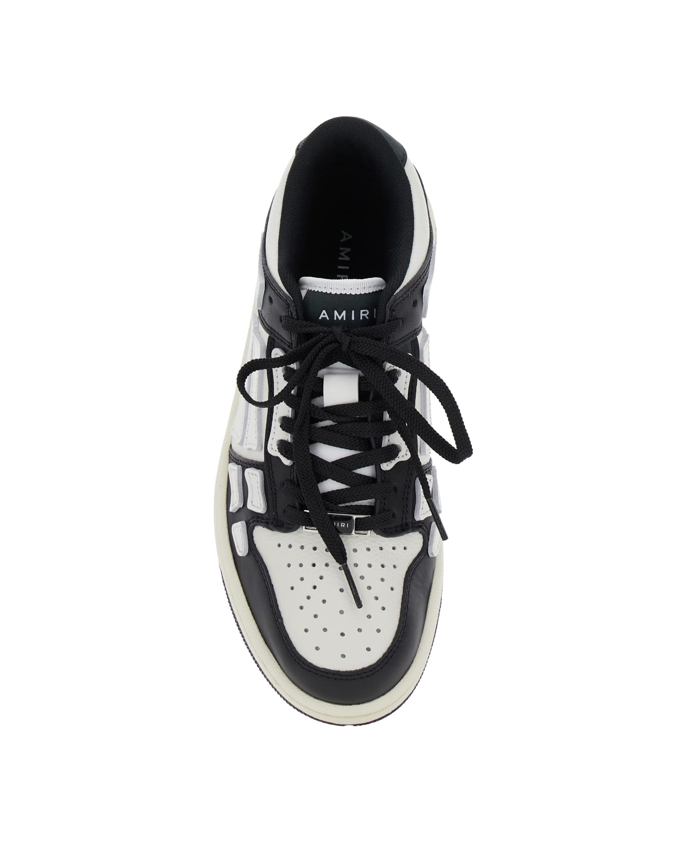AMIRI Skel Top Low - White/black