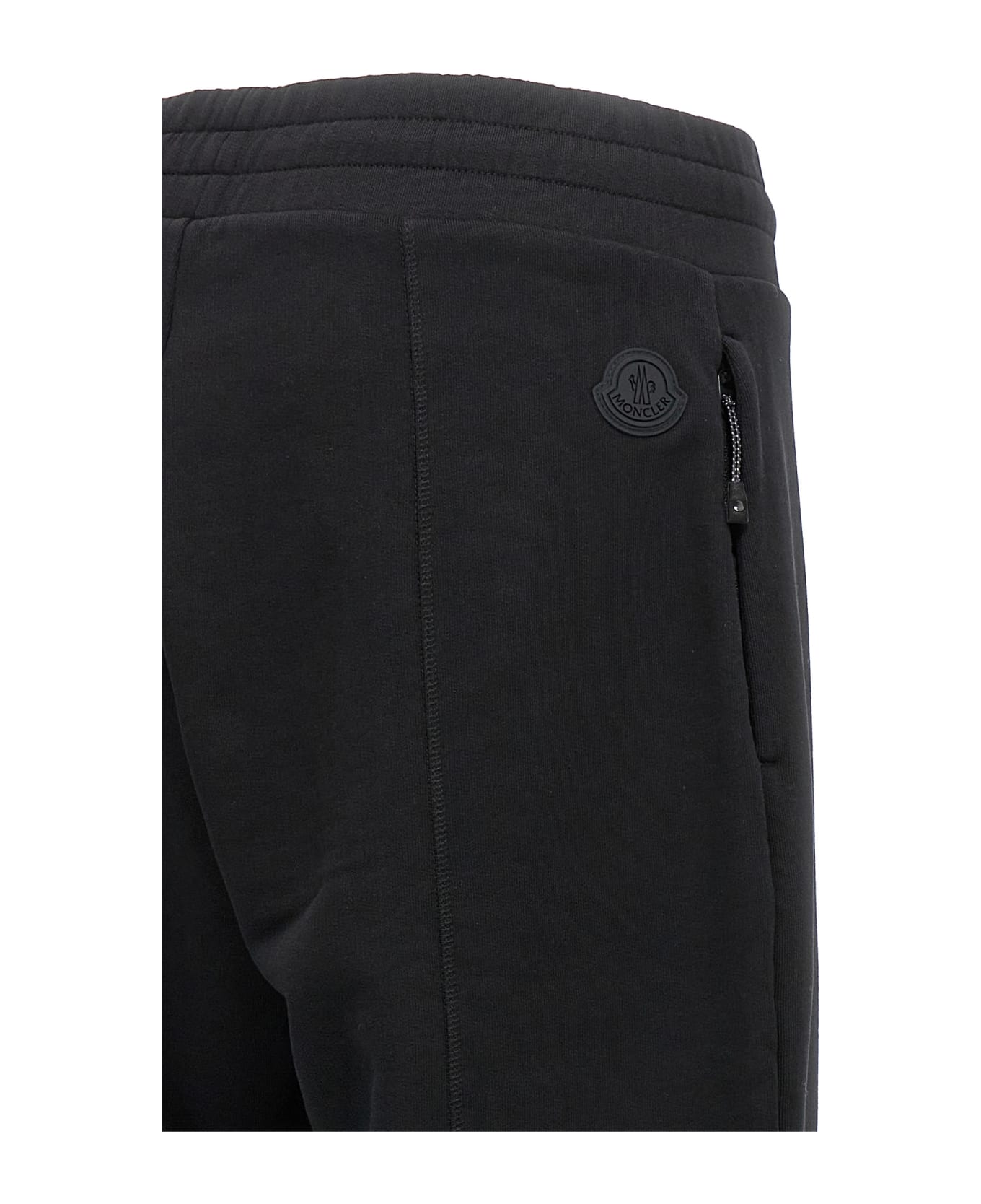 Moncler Logo Patch Sweatpants - Black