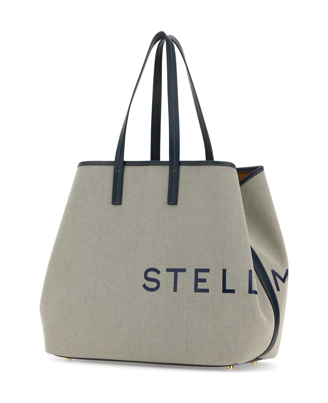 Stella McCartney Sand Canvas Logo Shopping Bag - INK トートバッグ