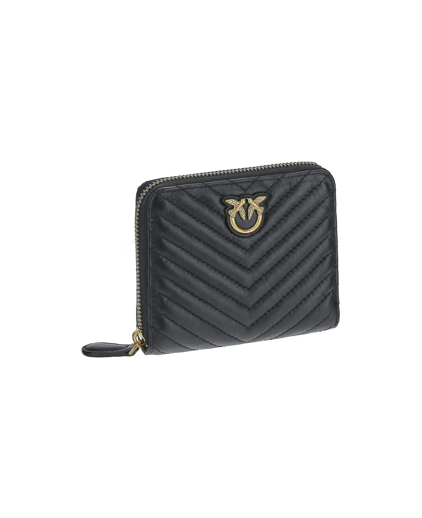 Pinko Taylor Leather Zip Around Wallet - Black 財布
