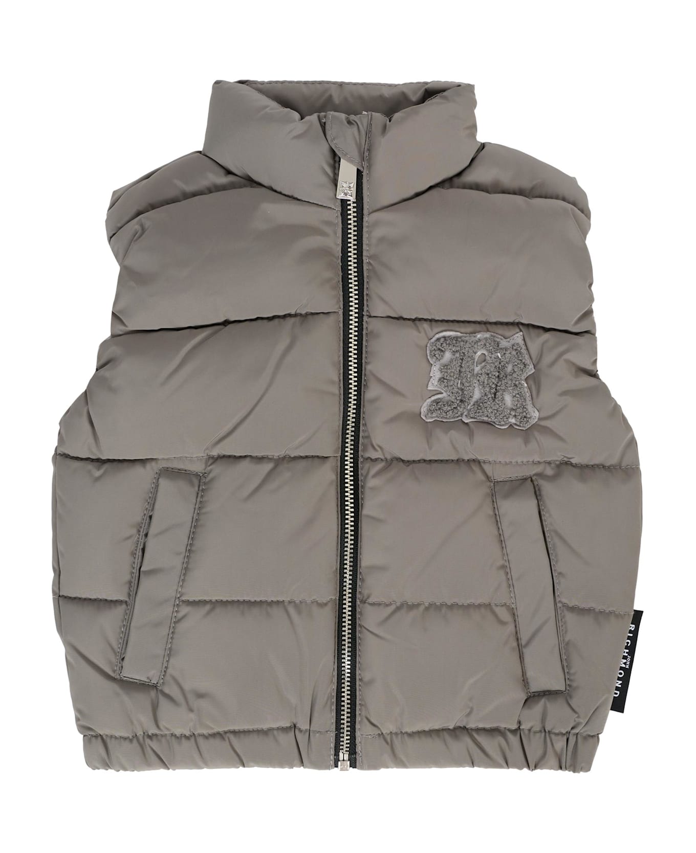 Richmond Grey Vest For Baby Boy With Logo - Grey