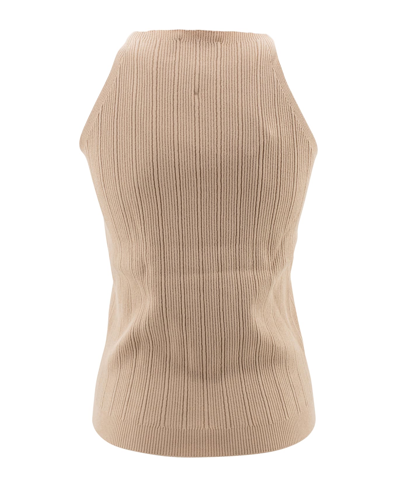 D.Exterior Top In Ribbed Viscose - Dune
