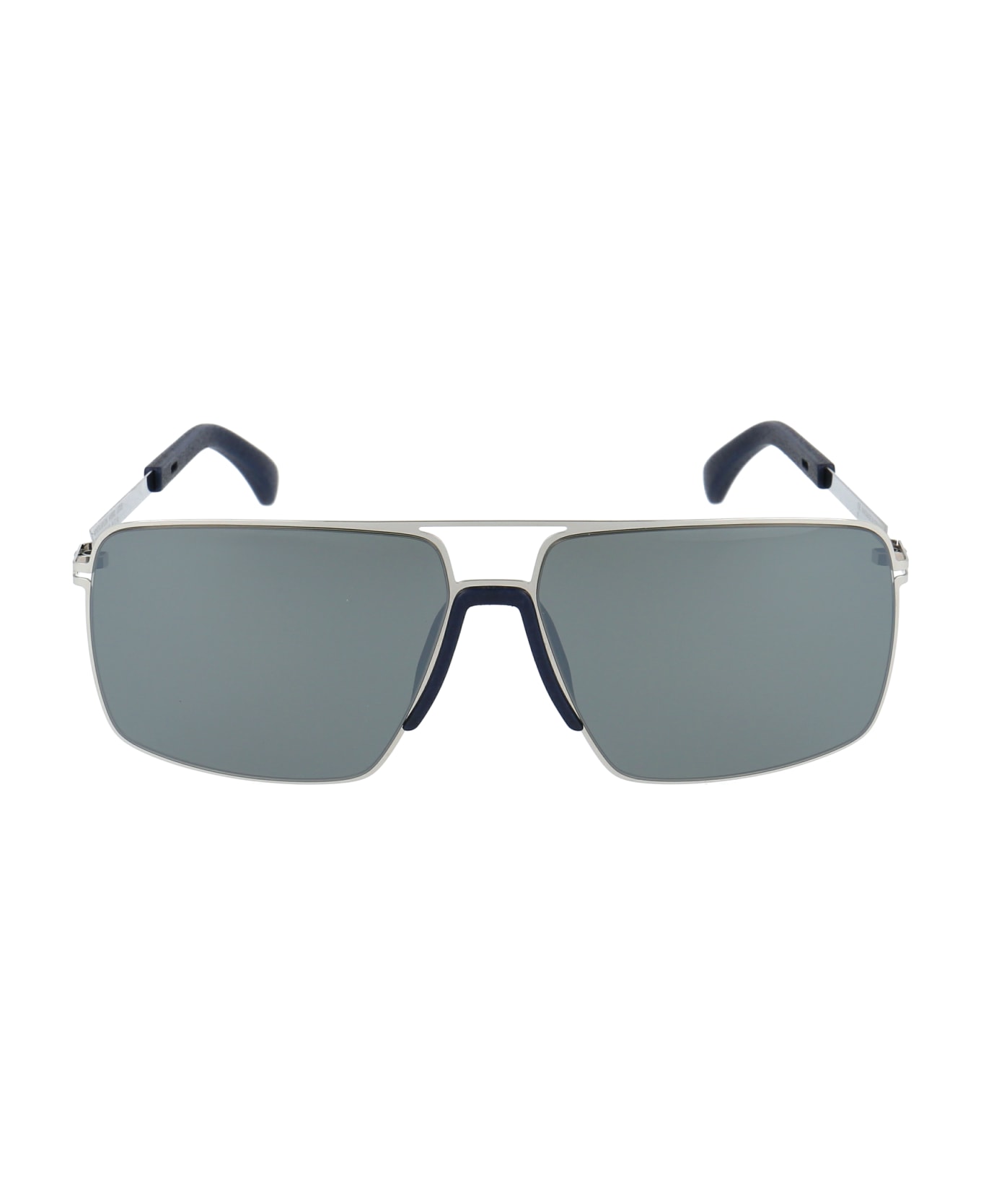 Mykita Lotus Sunglasses - 309 MH10 Navy Blue/Shiny Silver Light Silver Flash サングラス