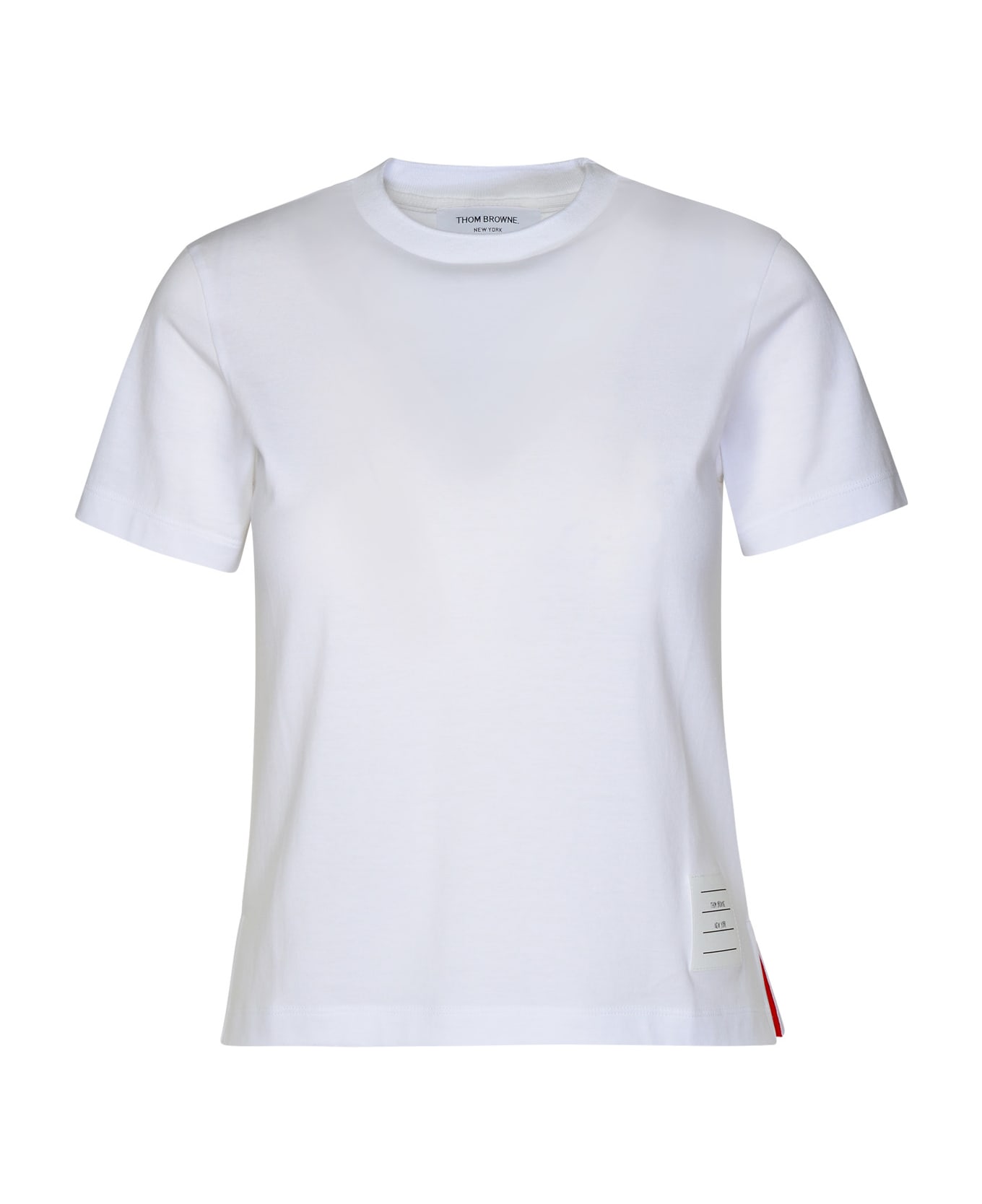 Thom Browne 'relaxed' White Cotton T-shirt - White