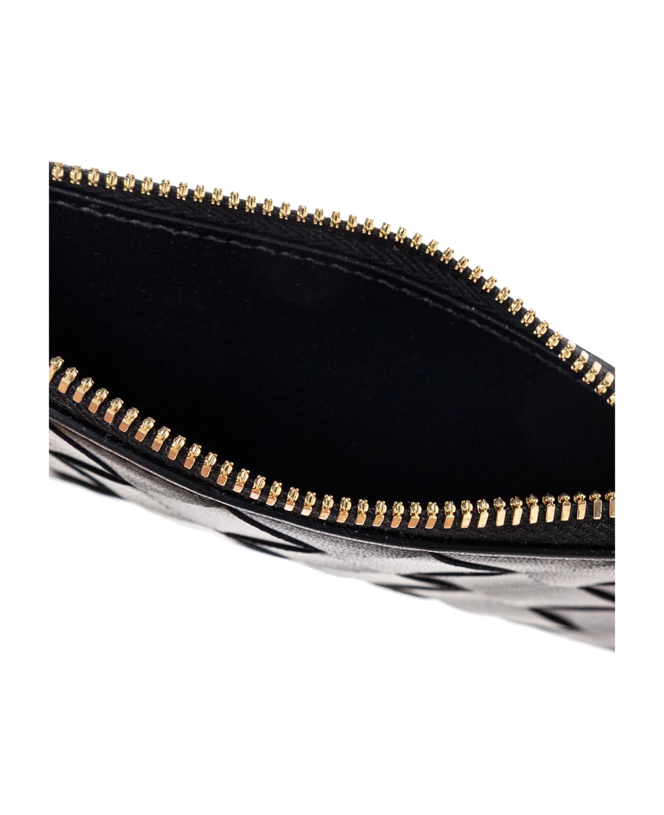 Bottega Veneta Leather Card Holder - BLACK