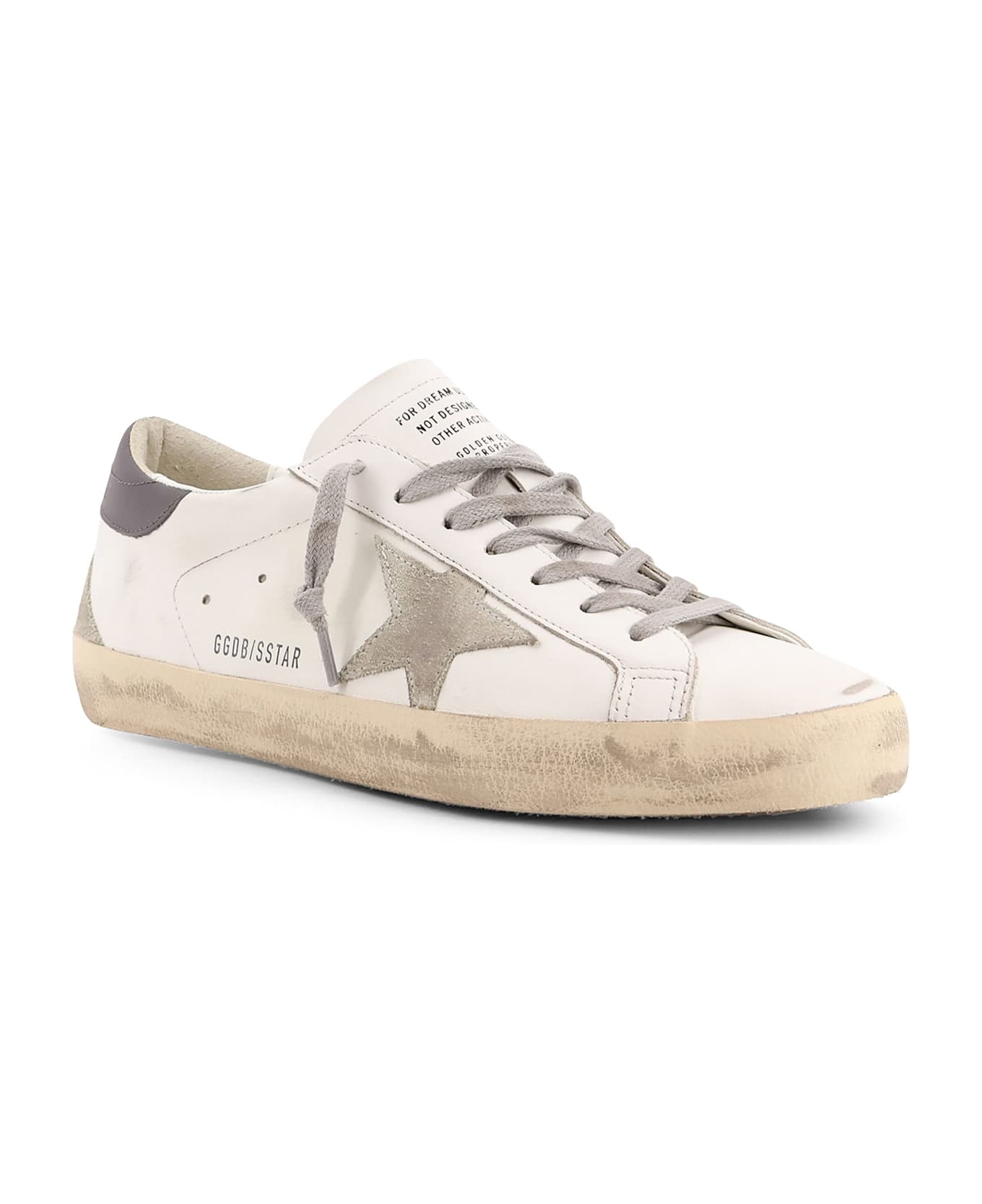 Golden Goose Super-star Classic With Spur Leather Low-top Sneakers - WHITE ICE DARK GRAY