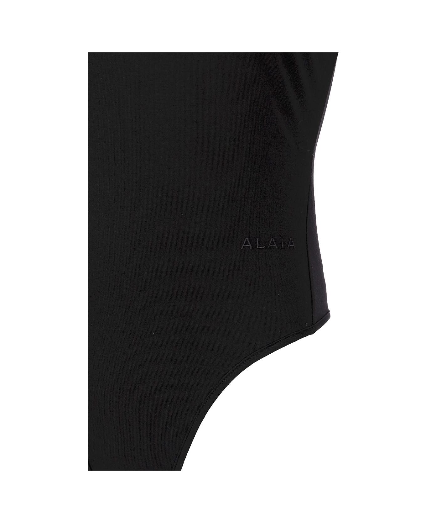 Alaia Short Sleeves Bodysuit - Black