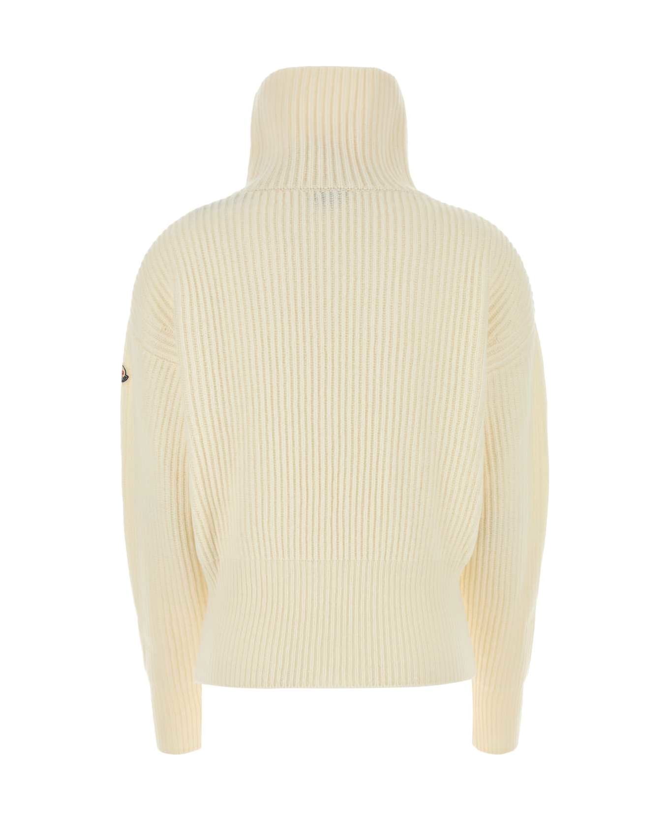 Moncler Ivory Wool Sweater - 035