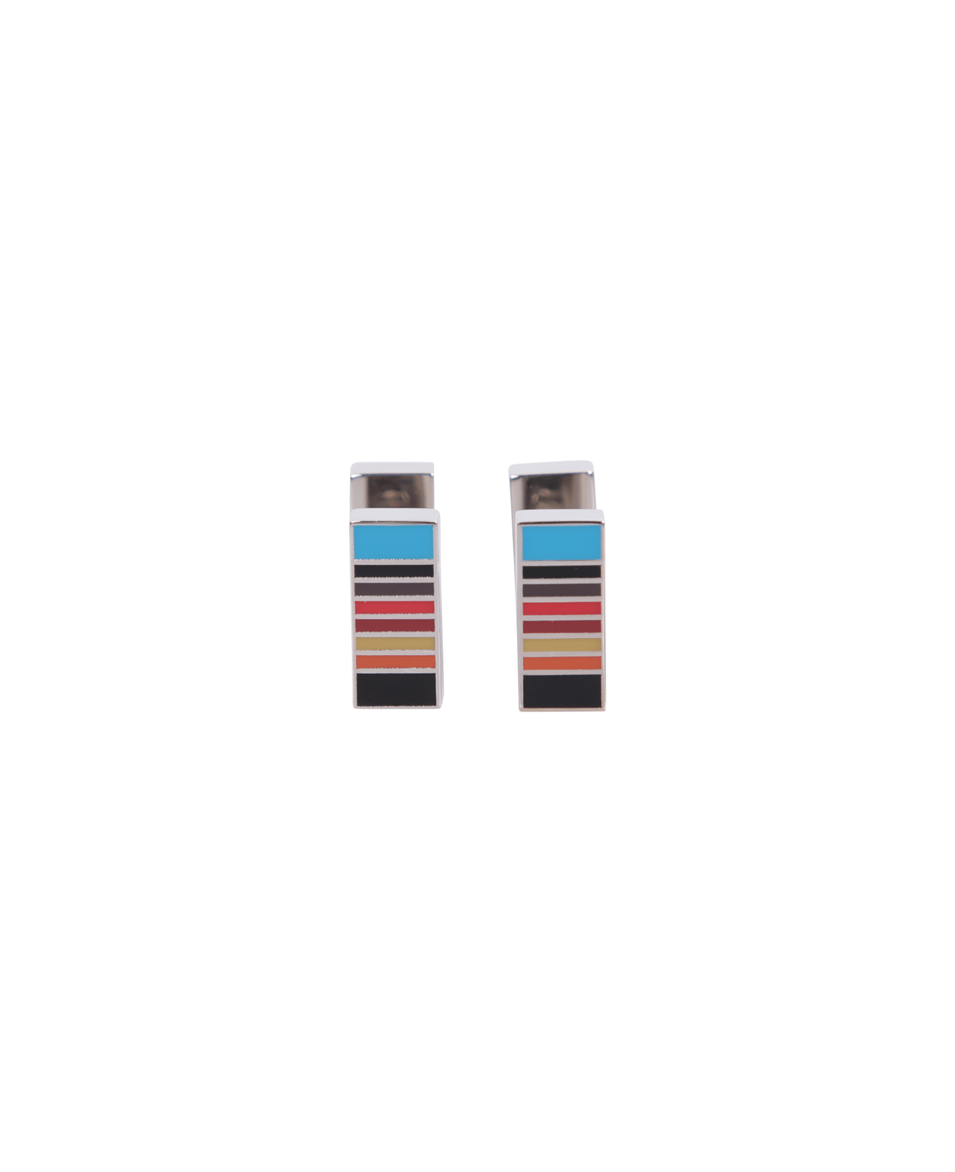 Paul Smith Multicolor Enameled Cufflinks - Red
