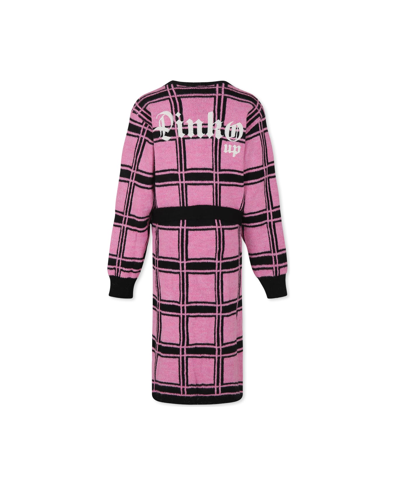 Pinko Pink Cardigan For Girl With Logo - Pink