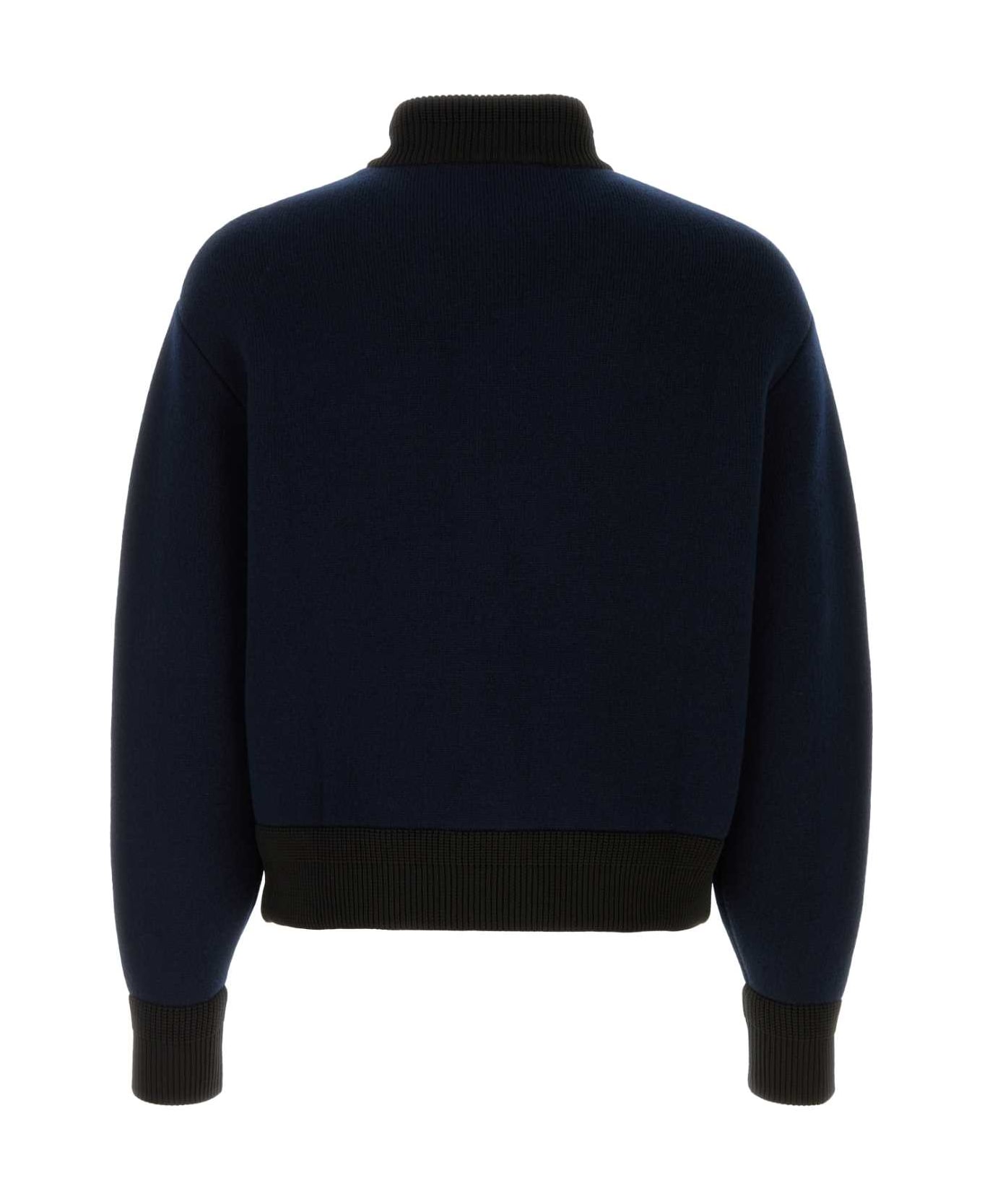 Jil Sander Dark Blue Wool Blend Cardigan - NIGHTFALL