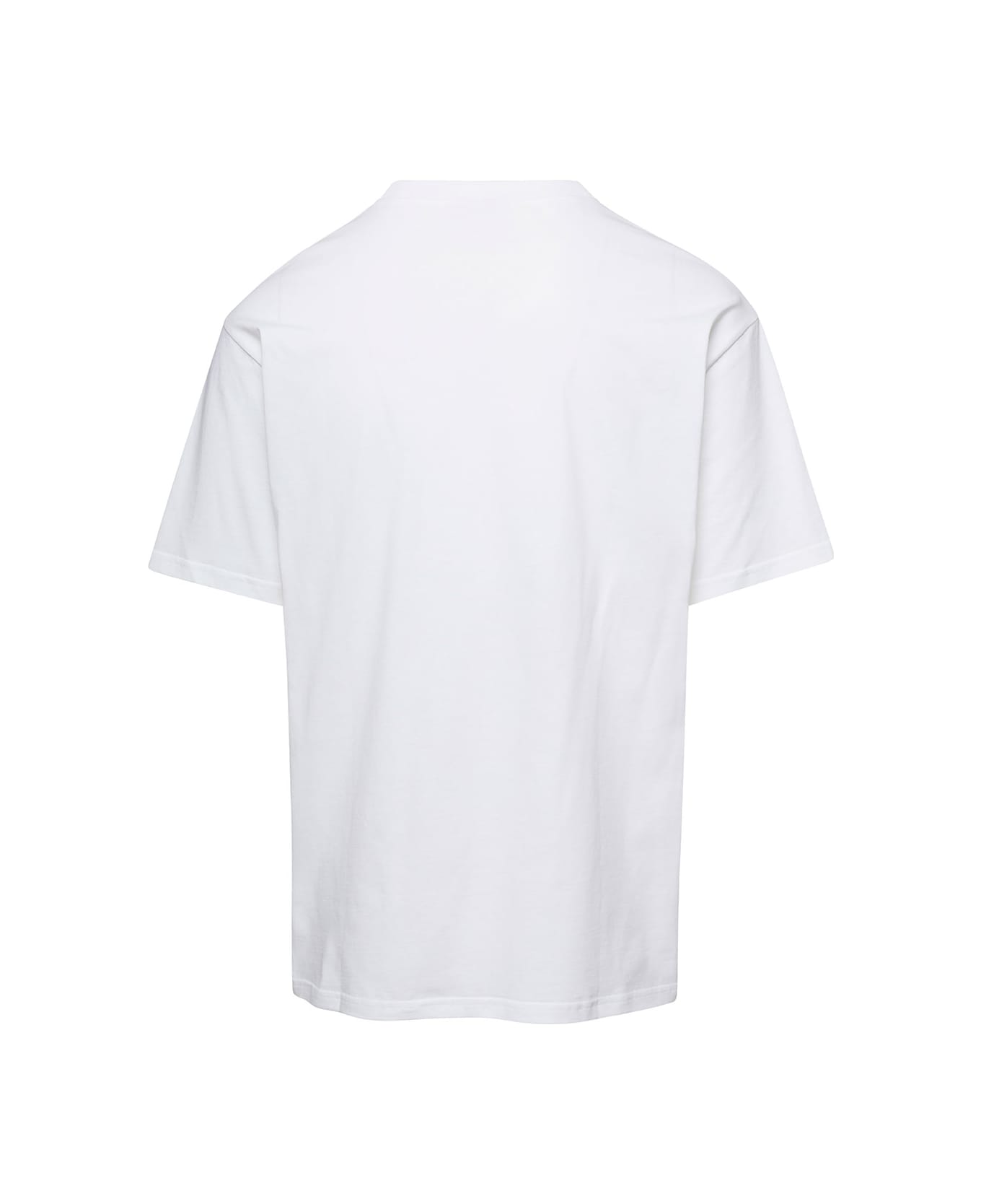 A.P.C. 'kyle' White Crewneck T-shirt With Front Logo Print In Cotton Man - White