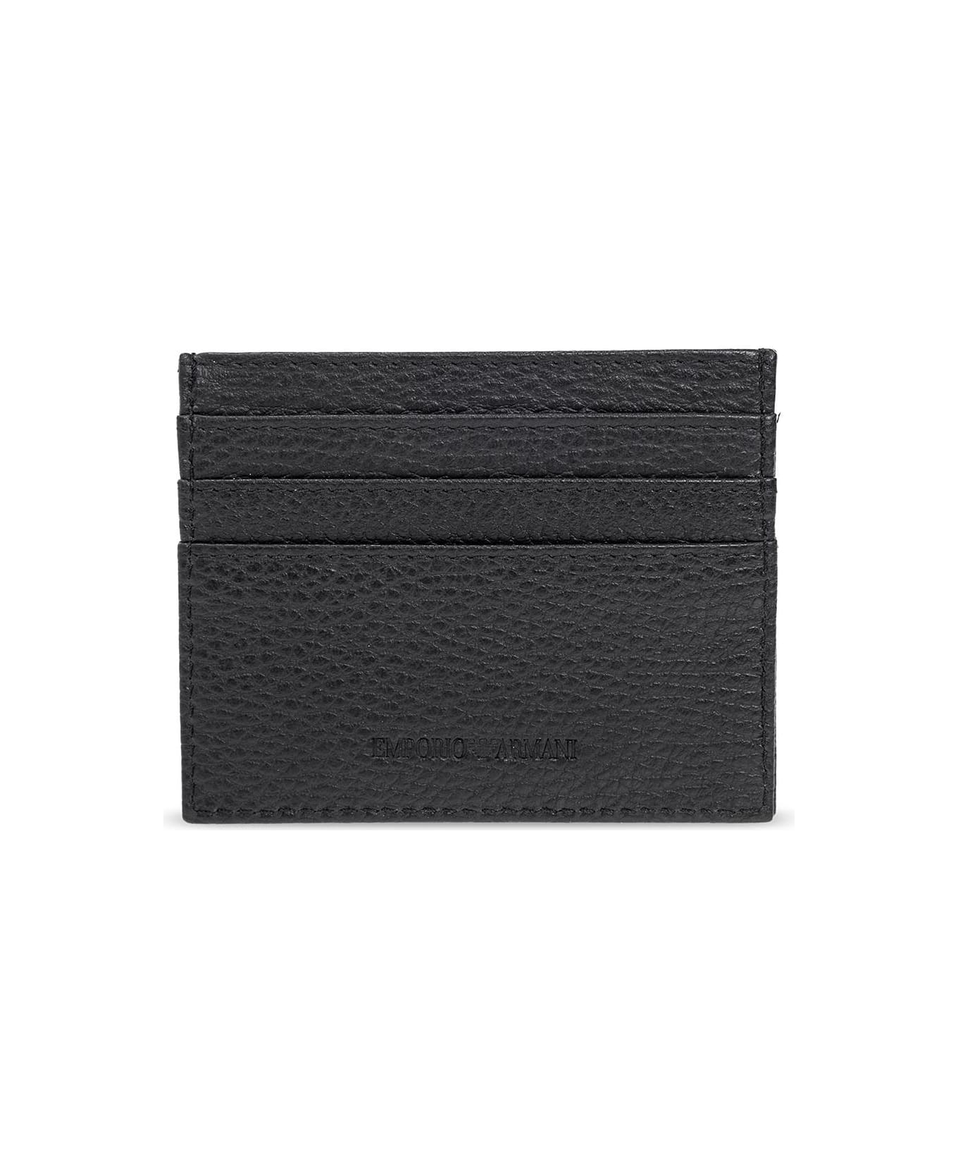 Emporio Armani Wallet And Card Holder Case - Nero