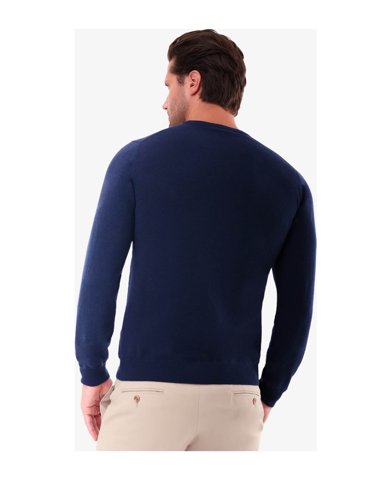 Larusmiani Crewneck Sweater Aspen Sweater - Navy