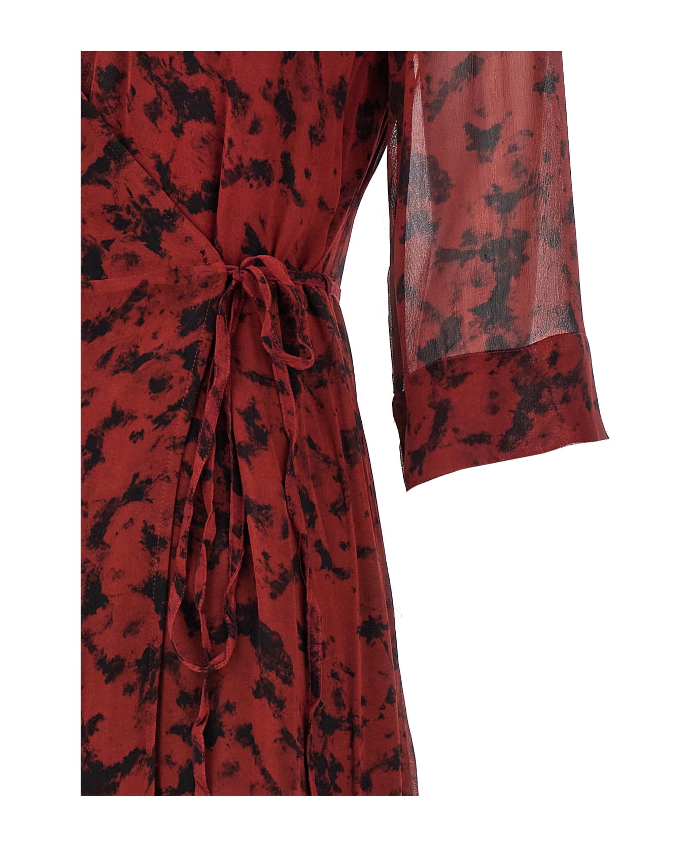 Ganni Printed Dress - Bordeaux ワンピース＆ドレス