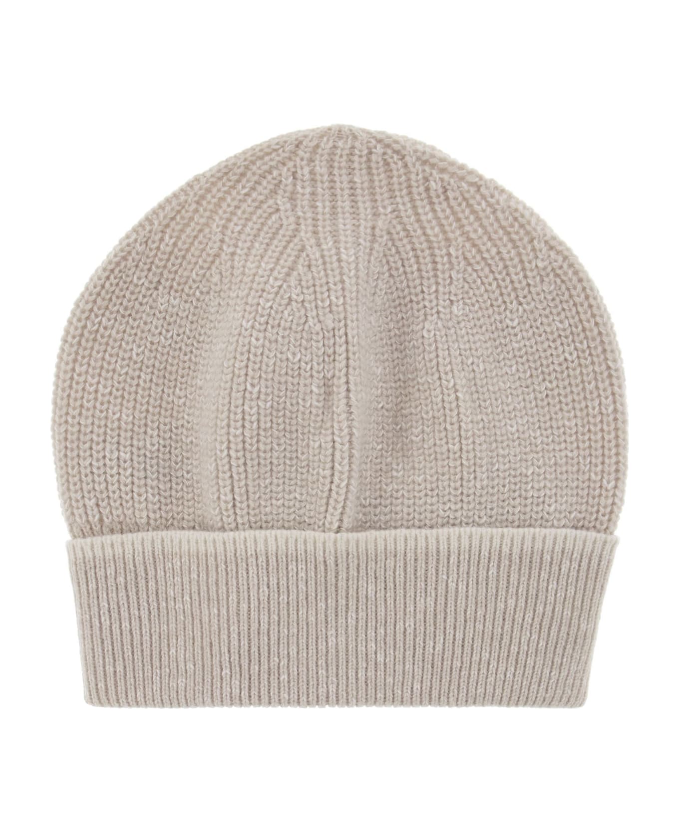 Peserico Wool And Cashmere Cap - Beige