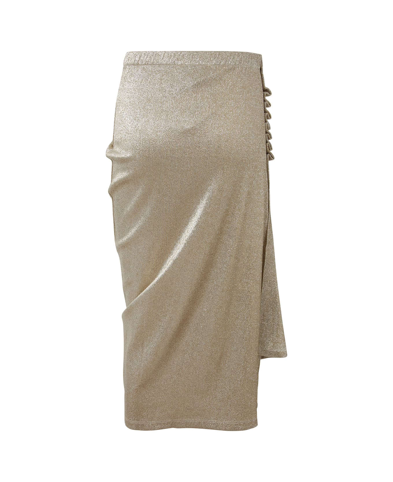 Paco Rabanne Jupe Long Skirt - Silver Gold
