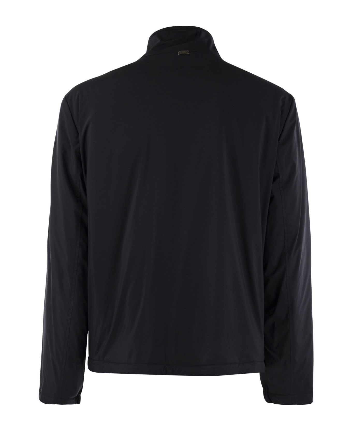 Fedeli Bomber Jacket In Technical Fabric - Night Blue