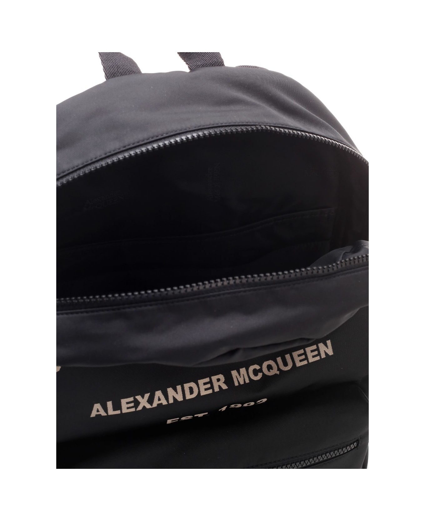 Alexander McQueen Black 'metropolitan Graffiti' Backpack - Black