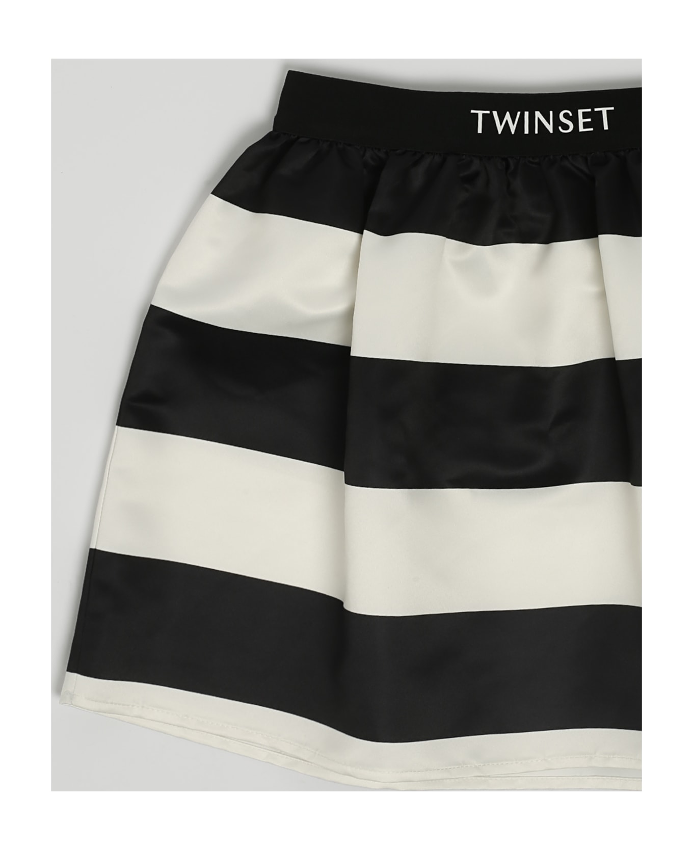 TwinSet Skirt Skirt - RIGATO BIANCO-NERO