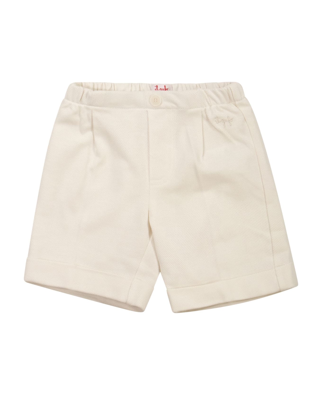 Il Gufo Cotton Piqué Bermuda Shorts - Cream