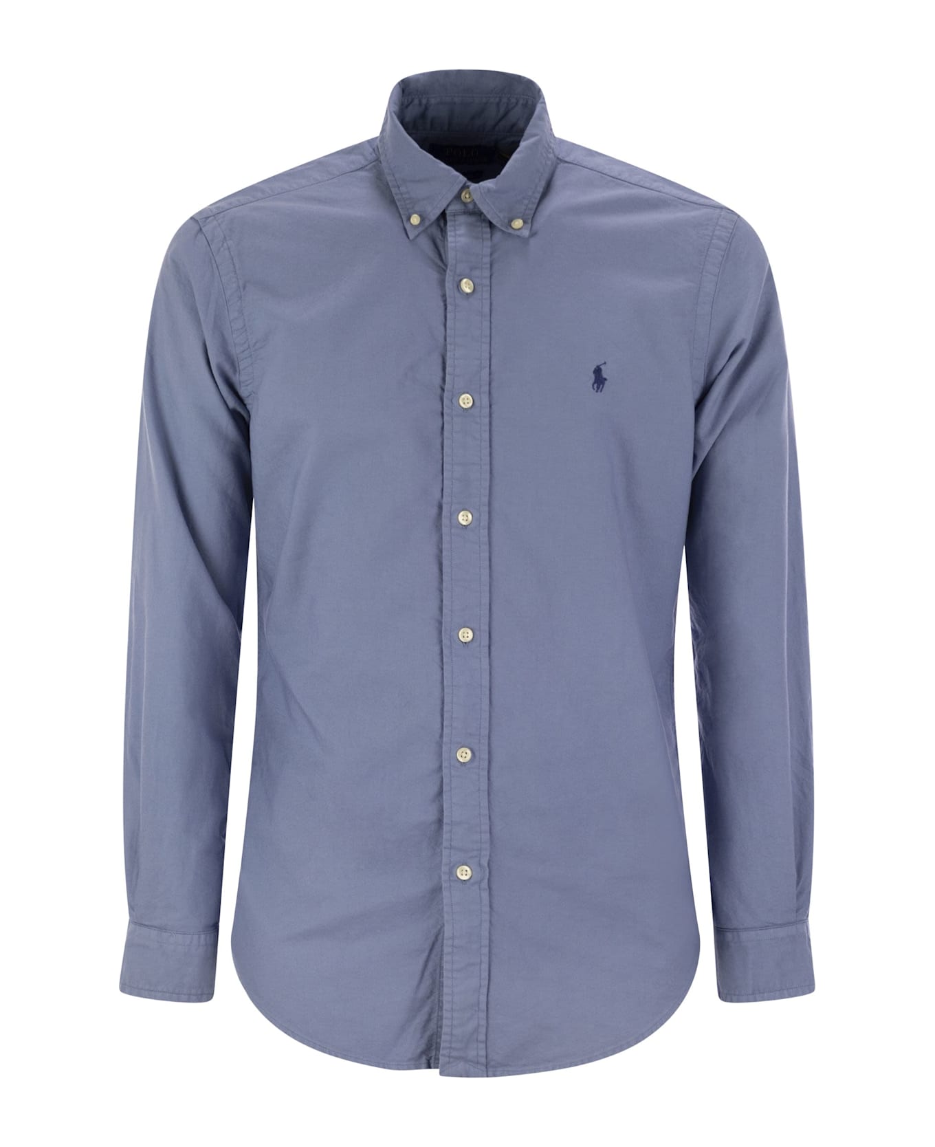 Polo Ralph Lauren Custom-fit Garment Dyed Oxford Shirt - Light Blue